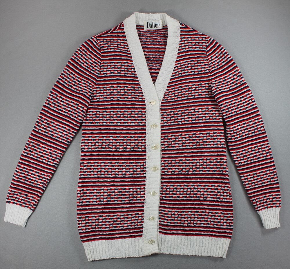 Vintage Dalton Button Cardigan Sweater Women's Medium Belted Long Sleeve